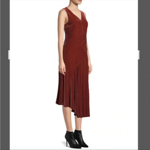 Lafayette 148 New York velvet asymmetrical dress size 6 - Picture 3 of 11